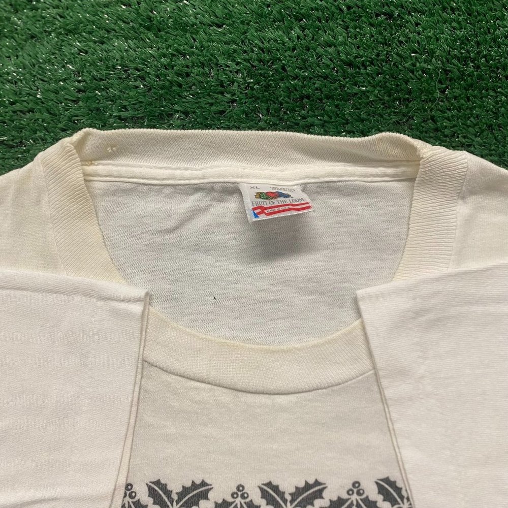 Vintage 90s Funny Santa Claus Shirt Farmer Single Stitch Tee - Picture 5 of 7